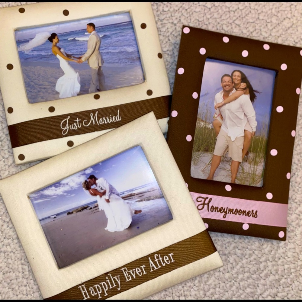 New 3 beautiful wedding/marriage picture frames!